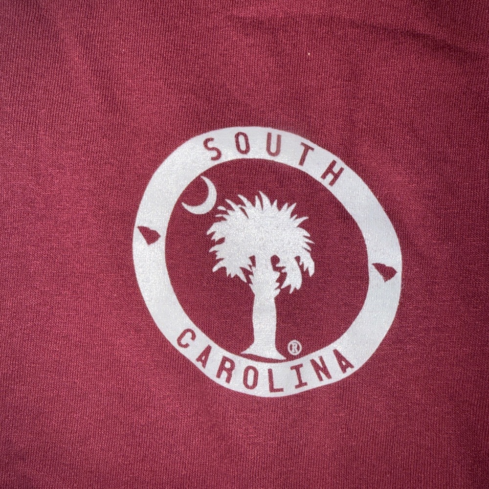 South Carolina Welcome Home Burgundy T-shirt Unisex Size Large Palmetto Tree USC